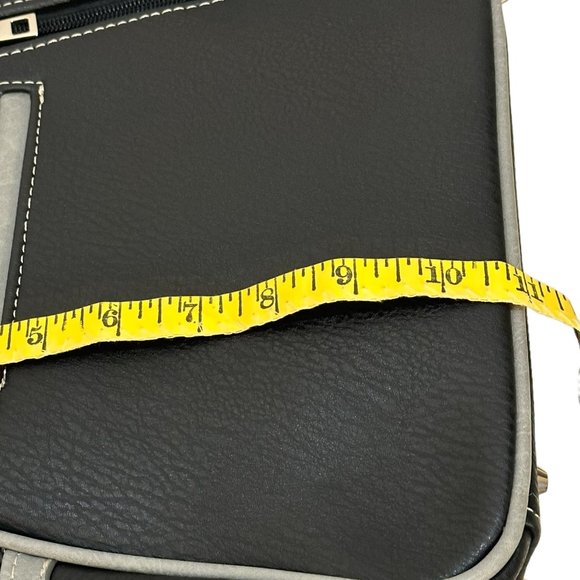 (7-200) Brand New with Tag -Black & (Turq) Western Style Two Handle Shoulder Bag - Picture 11 of 12